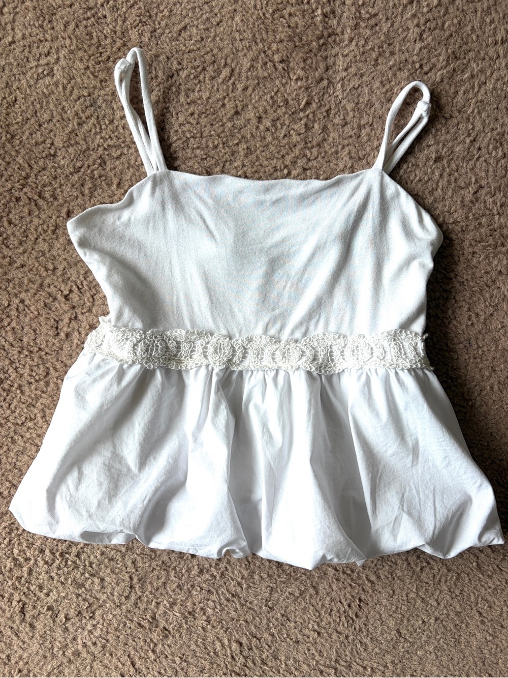 Y2K Vintage BCX White Peplum Tank